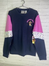 Scooby-Doo Blue Pink Logo Pullover Sweatshirt Long Sleeve Womens Juniors... - £27.23 GBP