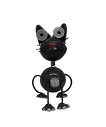 Solar Light Black Cat Garden Decor Metal Patio Yard Lawn Figure Halloween - £19.73 GBP