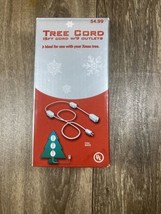 Christmas Tree Cord Electric 15 Foot Extention Cord with Nine Outlets White - £10.32 GBP