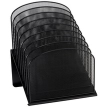 Onyx Black Mesh Desk Organizer With 8 Slanted Sections - £84.33 GBP