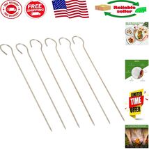 Stainless Steel Turkey Lacers - Reusable 4.5&quot; Skewers for Ideal Cooking ... - $262.96 MXN