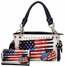 HW Collection USA American Flag Stars Strip Concealed Carry Country Handbag Wall - £40.72 GBP