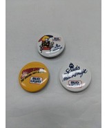 Lot Of (3) Spuds MacKenzie Bud Light Dog Pin Pinbacks 1.5&quot; - $11.23
