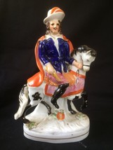 Antico Staffordshire Cavallo Figurina Con Rider Inglese Ceramiche Figurine Old - £160.51 GBP