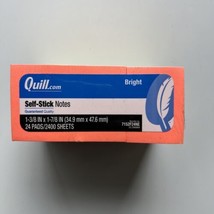 Quill 24 Pads Colored Sticky Notes 1-3/8 X 1-7/8 in - £6.72 GBP