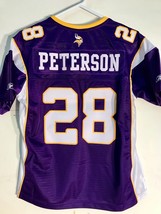 Reebok Women&#39;s Premier NFL Jersey Vikings Adrian Peterson Purple sz S - £16.54 GBP