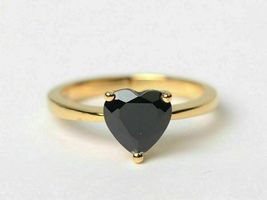 0.60 Ct Heart Cut Diamond Wedding Engagement Ring 14k Yellow Gold Finish 925 - £71.13 GBP