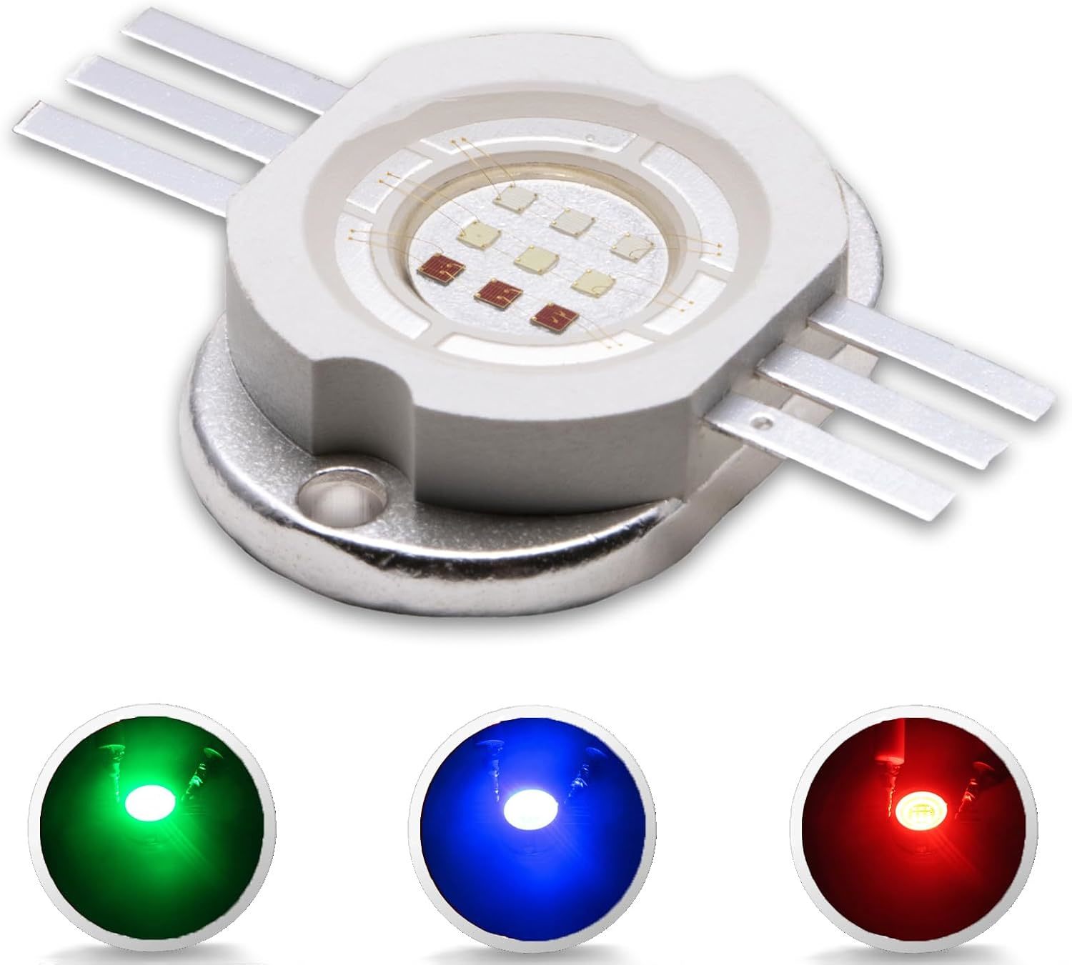1Pcs 10W High Power Led Chip Module Cob, 350Ma /Red 6-7V/Blue9-10V/Green... - $30.73