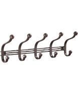 InterDesign York Lyra Wall Mount Storage Rack – Hanging Hooks for Jackets, - $546.62 MXN