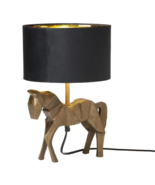 17.75&quot;H Gold Origami Horse Base Table Lamp with Drum Shade - $178.08
