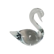 Swedish Art Glass Swan Clear Glass Sticker On The Bottom Made In Sweden.... - £29.79 GBP