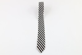 Vintage 50s 60s Rockabilly Rhodia Striped Skinny Neck Tie Dress Tie Wedding - £19.34 GBP