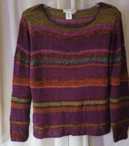 Women&#39;s Coldwater Creek Pullover Sweater Size L Multicolor Warm Winter Cozy - $14.99