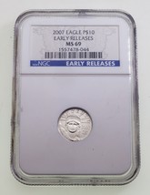 2006 P $10 1/10 ML Américain Platine Aigle NGC MS69 Début Libère - $5,743.23 MXN