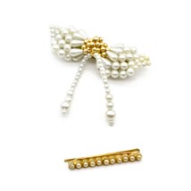 Fringe Beaded Hair Clip Barrette and Seed Pearl Bobby Pin, Faux Pearl an... - $28.06