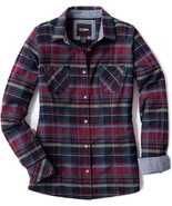 CQR Women&#39;s Plaid Flannel Shirt Long Sleeve, All-Cotton Soft Brushed -VE... - £19.73 GBP+