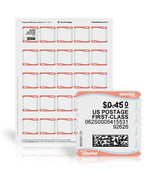 NetStamps Compatible Labels 50 Sheets 1250 Stamps USPS Shipping Business... - £66.64 GBP
