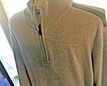 Men’s Eddie Bauer Gray Long Sleeve Sweater TL 1/2 Zip Ribbed SKU 032-48 - $6.71