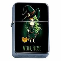 Witch Please Flip Top Oil Lighter Em1 Smoking Cigarette Silver Case Included - £7.17 GBP