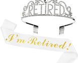 Retirement Party Decorations Retired Tiara/Crown, Retired Sash for Women... - $21.51