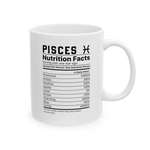 Zodiac Pisces  Coffee Mug Nutrition Facts 11oz, 15oz Funny Mug Present Gift - £11.34 GBP+
