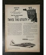 Vintage 1961 Piper Aircraft Apache G Airplane Full Page Original Ad - £5.22 GBP