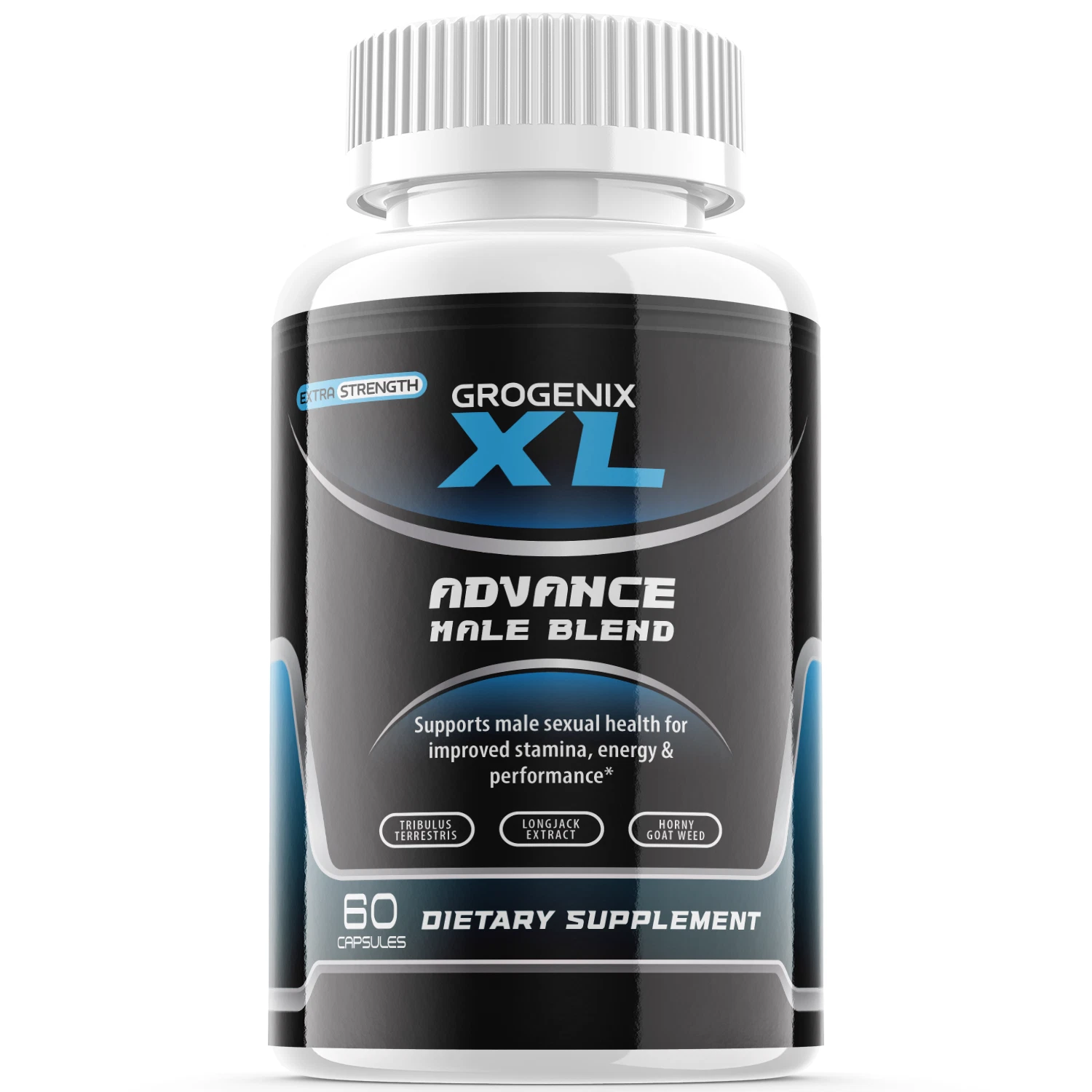 Grogenix XL - Male Virility - 1 Bottle - 60 Capsules - $57.88