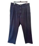 Bugle Boy Company Basics Mens 36W X 29L Black Pleated Straight Leg Cotto... - €18,91 EUR