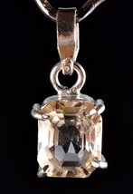 Satyaloka quartz high frequency azeztulite faceted sterling silver pendant# 6679 - £24.59 GBP