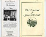 The Restaurant at Gruene Mansion Drinks Menu &amp; Brochure Lunch Menu Texas... - $27.72