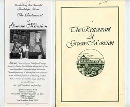 The Restaurant at Gruene Mansion Drinks Menu &amp; Brochure Lunch Menu Texas 1997 - £22.15 GBP