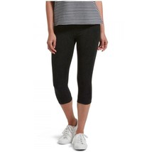 Hue Women Reversible Terry Capri Leggings Black Size M/L - $19.70