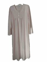 Miss Elaine Women&#39; Flannel-like Long  Sleeves Pink Nightgown/Robe XL - £17.85 GBP
