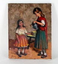 Madre Y Hijo De Robierre, Pintura Al Óleo Sobre Lienzo, 24x18 - £769.85 GBP