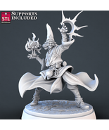 3D Printed STL Miniatures Mage DnD Tribute Set 28mm - 32mm War Gaming D&amp;D - $9.90