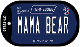 Mama Bear Tennessee Blue Novelty Metal Dog Tag Necklace - £12.70 GBP