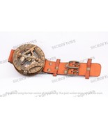 Anitique Vintage Style WWII Wristwatch Brass Round Sundial Compass Gift. - £22.00 GBP+