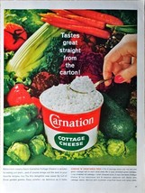 Carnation Cottage Cheese Tastes great straight from the carton-1962 VTG ... - $10.27