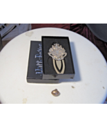 Harry Potter Gold Metal Fancy Bookmark Hogwarts Crest Plus Football Pendant - $33.61 CAD