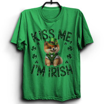 Kiss Me I&#39;m Irish Pomeranian Dog Tshirt St Patrick&#39;s Day Funny Dogs Love... - $16.88+