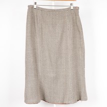 Travis Ayers Suit Skirt 12 Womens Tweed Knit Beige Tan White Gray Modest... - £13.03 GBP