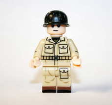 Toys US GI American Army soldier light tan uniform WW2 Minifigure Custom - £5.18 GBP