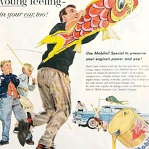 1958 Mobil Oil Special Advertisement Automobilia Life Magazine Fish Kite... - $39.99