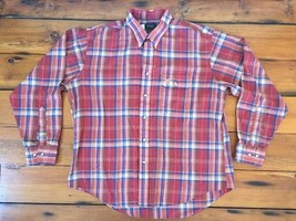 Vtg Wrangler Western Plaid Tartan Long Sleeve Button Collared Shirt Mens... - $19.79
