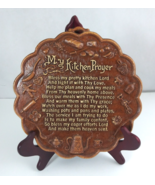 Vintage Sirocco Plaque My Kitchen Prayer Faux Wood 10.25&quot; Round Wall Plaque - $16.28 CAD