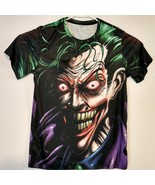 Joker Face 3D Print t-shirt Short Sleeve Medium Batman killing joke - £9.13 GBP