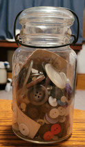Vintage Ball Quart Jar Metal Clasp Glass Lid Vintage Buttons Collectible... - $380.53 MXN
