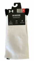 Unisex White Under Armour Cushioned Over The Calf Soccer Socks M 7-8.5 / W 6-10 - £14.95 GBP