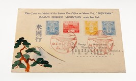 Karl Lewis 1934 Peint à la Main Aquarelle Housse Japon VA, USA Fujiyama C-7 - £118.04 GBP