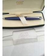 Cross Blue Bleu Lacquer Ballpoint Pen 882-5 Made in USA Unknown Logo On ... - $432.57 MXN